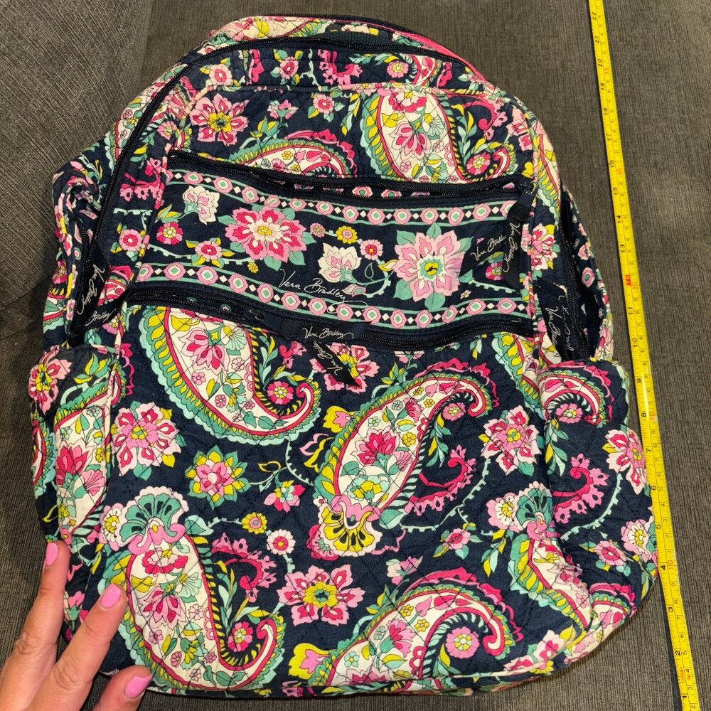 Vera Bradley Large Padded Laptop Backpack in Paisley